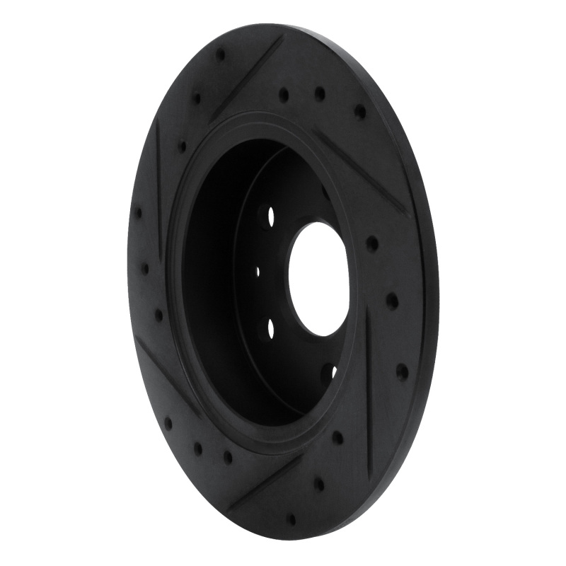 Chevrolet Cruze Brake Rotor (1) - Rear Right - R1 Concepts - Drilled & Slotted - Black - `16-`23